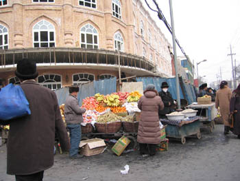 Uyghur food market, Kashgar