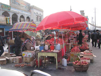 pomegranates for sale, Kashgar