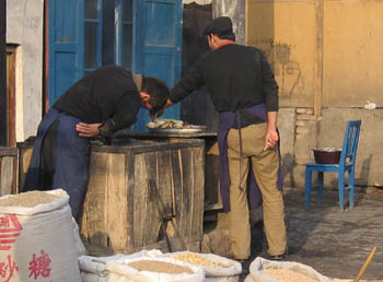 clay oven, kashgar market