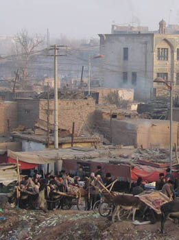 kashgar market view