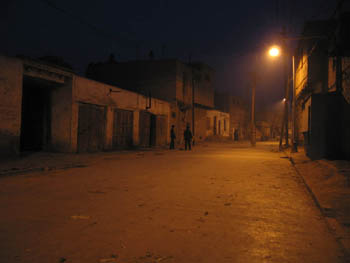 back alley after dark
