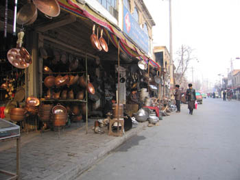 Uyghur metalware bazaar