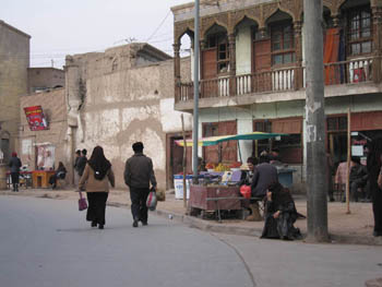 veiled women, Kashgar