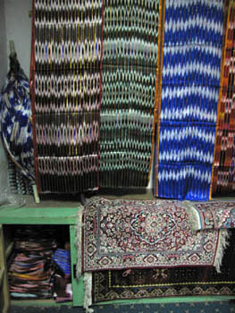 uyghur patterns - silk scarves, Hotan