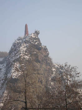 ancient pagoda overlooking Urumqi